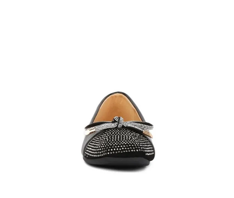Flats>London Rag Women's Rhinestone Toe Cap Flats