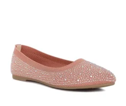 Flats>London Rag Women's Rhinestone Ballet Flats