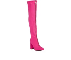 Dress>London Rag Women's Ronettes Over The Knee Heeled Boots