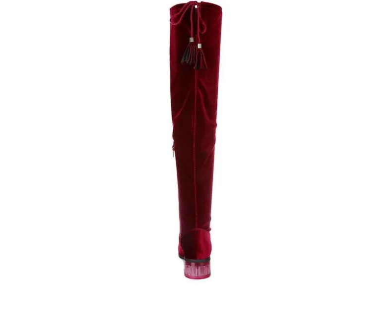 Tall>London Rag Women's Rumple Knee High Boots