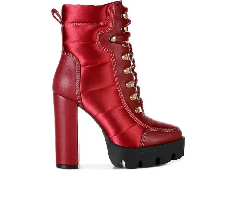 Lace Up|Dress>London Rag Women's Scotch Lace Up Heeled Booties