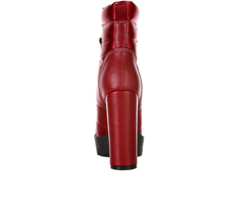 Lace Up|Dress>London Rag Women's Scotch Lace Up Heeled Booties