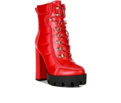 Lace Up|Dress>London Rag Women's Scotch Lace Up Heeled Booties