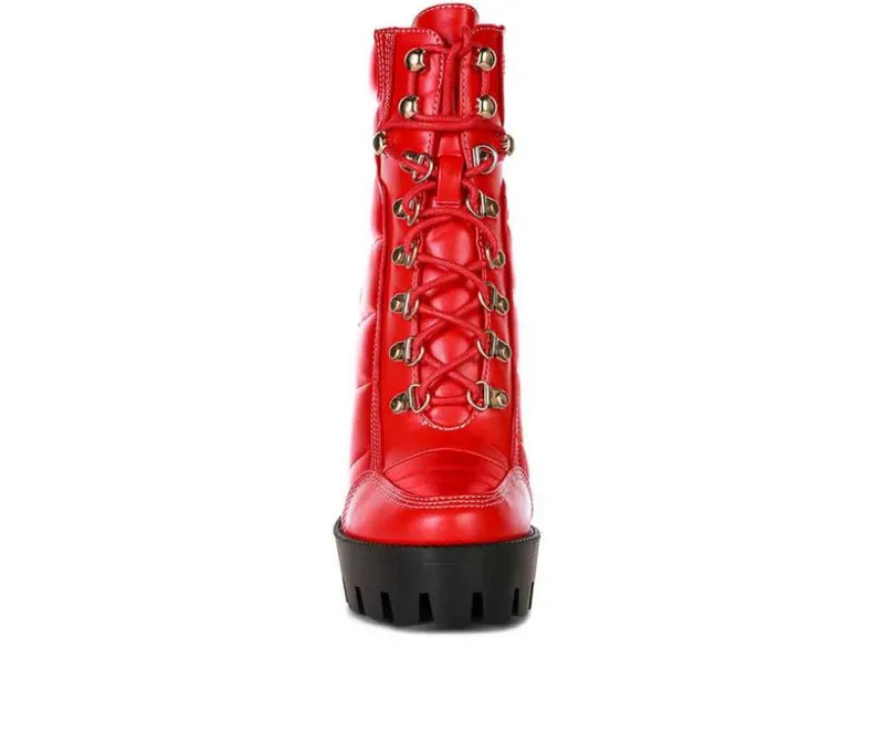Lace Up|Dress>London Rag Women's Scotch Lace Up Heeled Booties