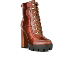 Lace Up|Dress>London Rag Women's Scotch Lace Up Heeled Booties