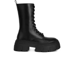 Lace Up>London Rag Women's Tatum Mid Calf Combat Boots