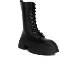 Lace Up>London Rag Women's Tatum Mid Calf Combat Boots