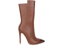 Dress>London Rag Women's Twitch Mid Calf Stiletto Booties