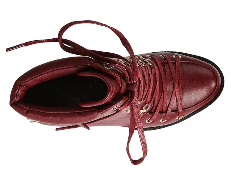 Lace Up|Dress>London Rag Women's Willow Heeled Lace Up Booties