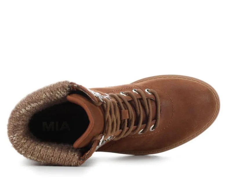 Lace Up|Dress>MIA Women's Georgiy Combat Block-Heeled Boots