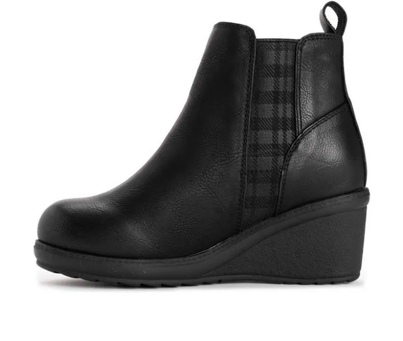 Dress|Chelsea>MUK LUKS Women's England Oxford Wedge Booties