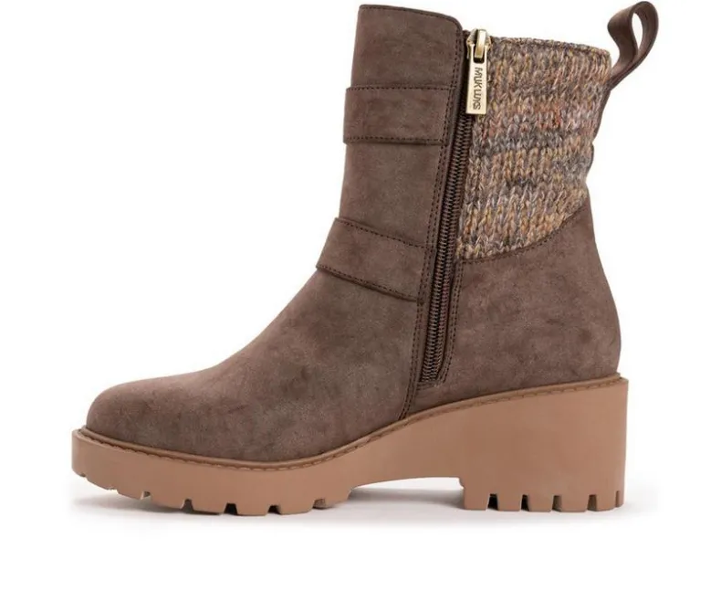 Dress>MUK LUKS Women's Finley Faith Heeled Winter Booties