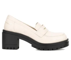 Loafers & Oxfords>New York and Company Women's Penni Heeled Loafers