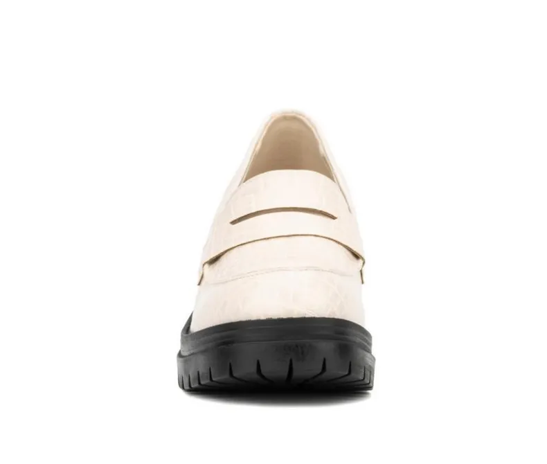 Loafers & Oxfords>New York and Company Women's Penni Heeled Loafers