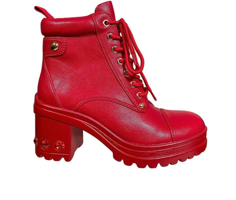 Lace Up|Dress>Ninety Union Women's Thunder Heeled Combat Boots