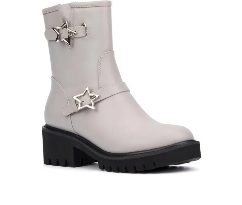 Moto>Olivia Miller Women's Neptune Mid Calf Boots