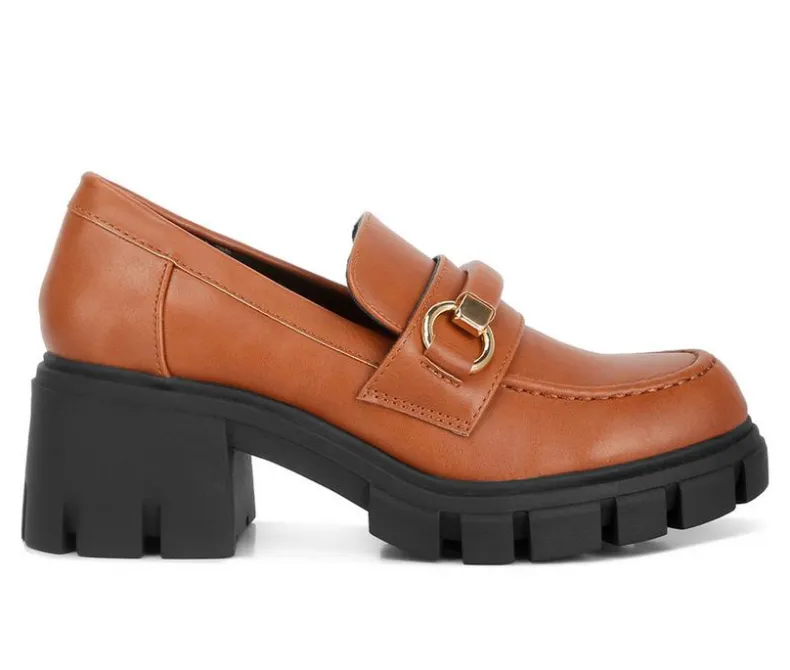 Loafers & Oxfords>Rag & Co Women's Evangeline Lugged Loafers