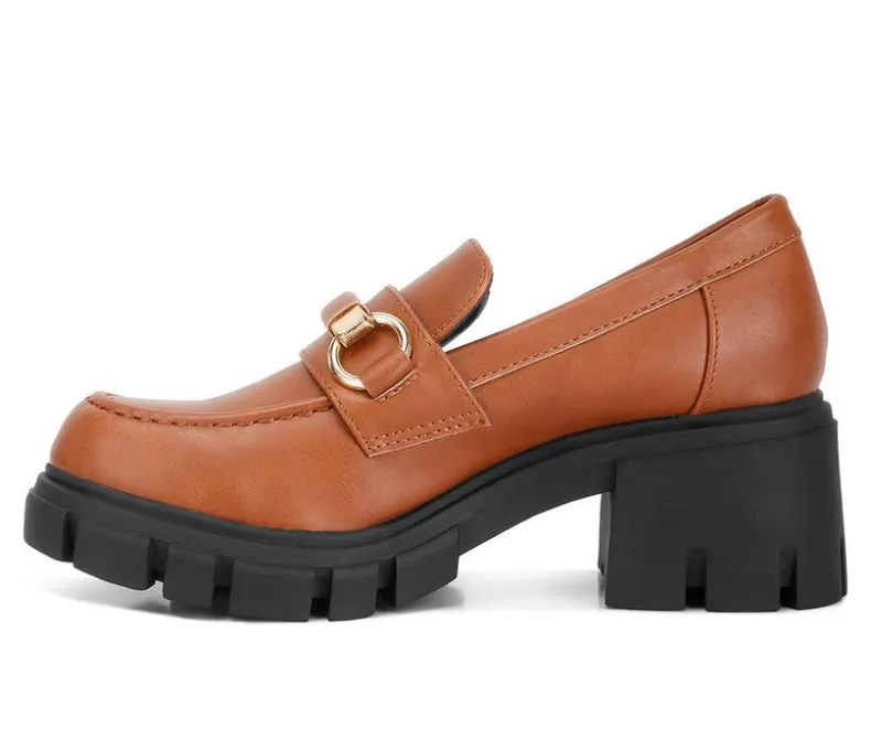 Loafers & Oxfords>Rag & Co Women's Evangeline Lugged Loafers