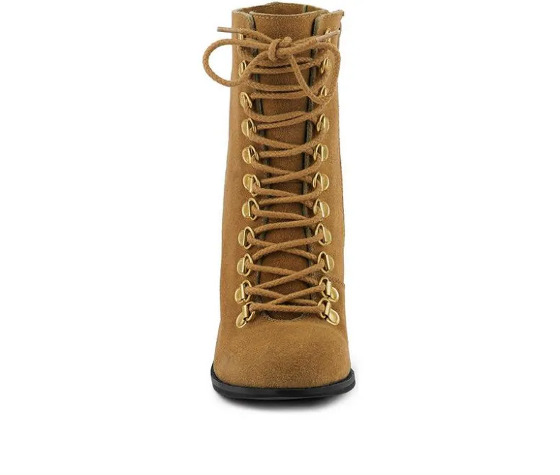 Lace Up|Dress>Rag & Co Women's Goose Lace Up Heeled Booties