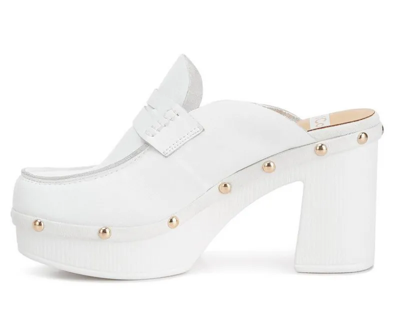 Pumps & Heels|Clogs & Mules>Rag & Co Women's Lyrac Recycled Leather Platform Clogs