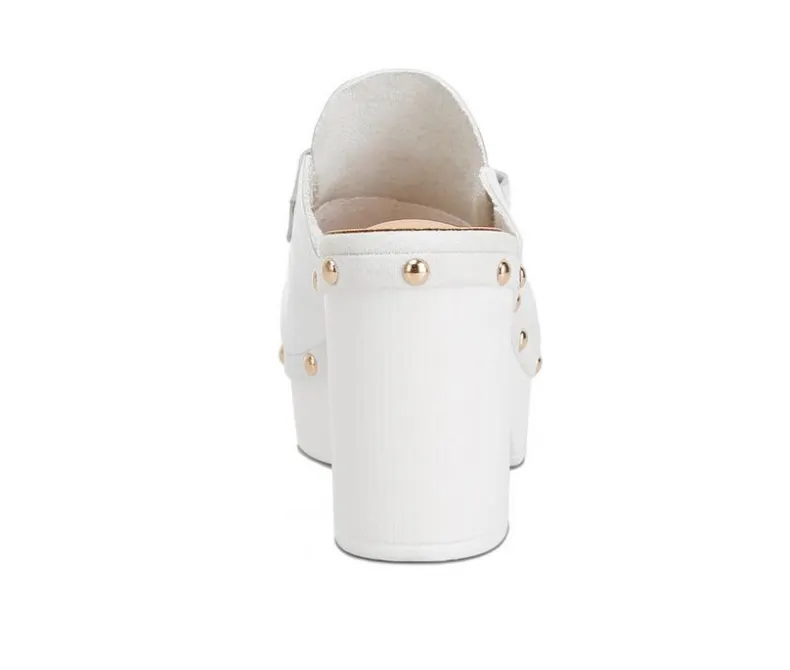 Pumps & Heels|Clogs & Mules>Rag & Co Women's Lyrac Recycled Leather Platform Clogs