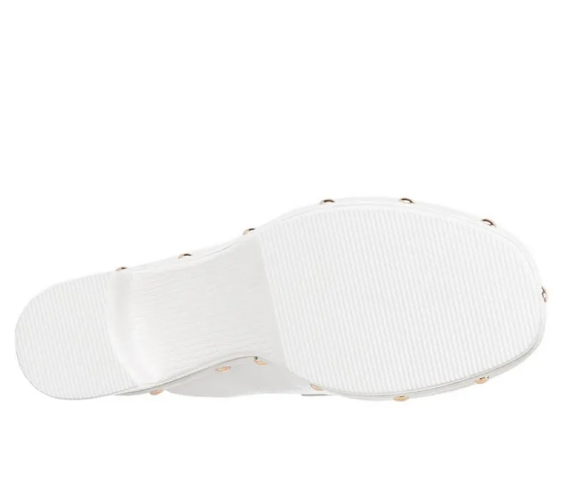 Pumps & Heels|Clogs & Mules>Rag & Co Women's Lyrac Recycled Leather Platform Clogs