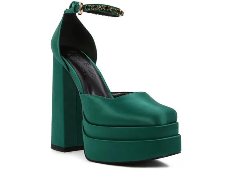 Pumps & Heels>Rag & Co Women's Martin Block Heel Platform Pumps