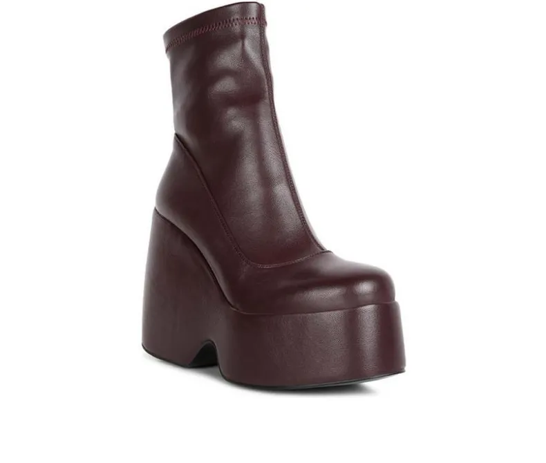 Dress>Rag & Co Women's Purnell Wedge Platform Booties
