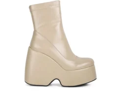 Dress>Rag & Co Women's Purnell Wedge Platform Booties