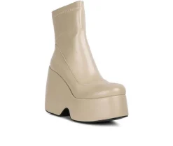 Dress>Rag & Co Women's Purnell Wedge Platform Booties