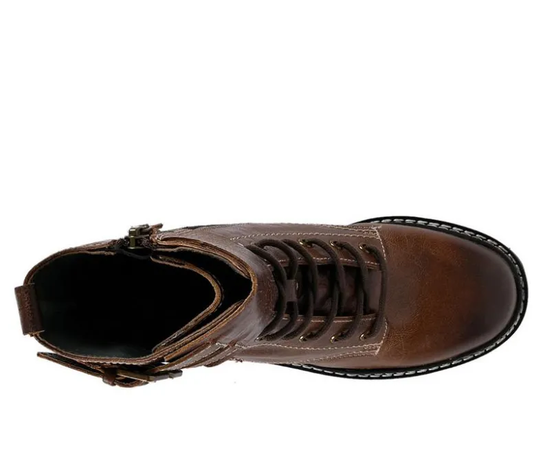 Moto|Lace Up>ROAN by BED STU Women's Noelia Mid-Calf Combat Boots
