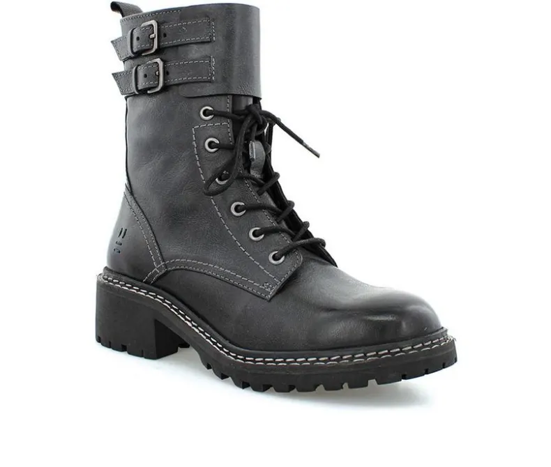 Moto|Lace Up>ROAN by BED STU Women's Noelia Mid-Calf Combat Boots