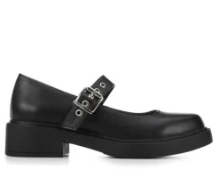 Pumps & Heels>Soda Women's Bonito-S Mary Jane Block-Heels