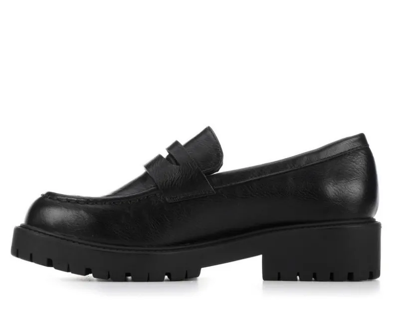 Pumps & Heels|Loafers & Oxfords>Soda Women's Hender-S Block-Heeled Loafers