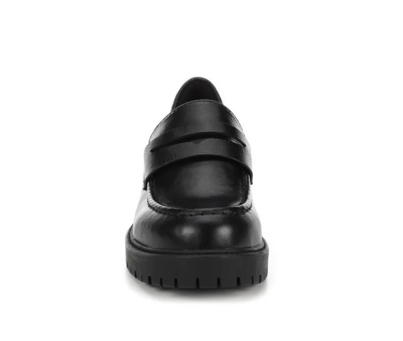 Pumps & Heels|Loafers & Oxfords>Soda Women's Hender-S Block-Heeled Loafers