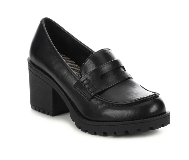 Pumps & Heels|Loafers & Oxfords>Soda Women's Kinder Heeled Loafers