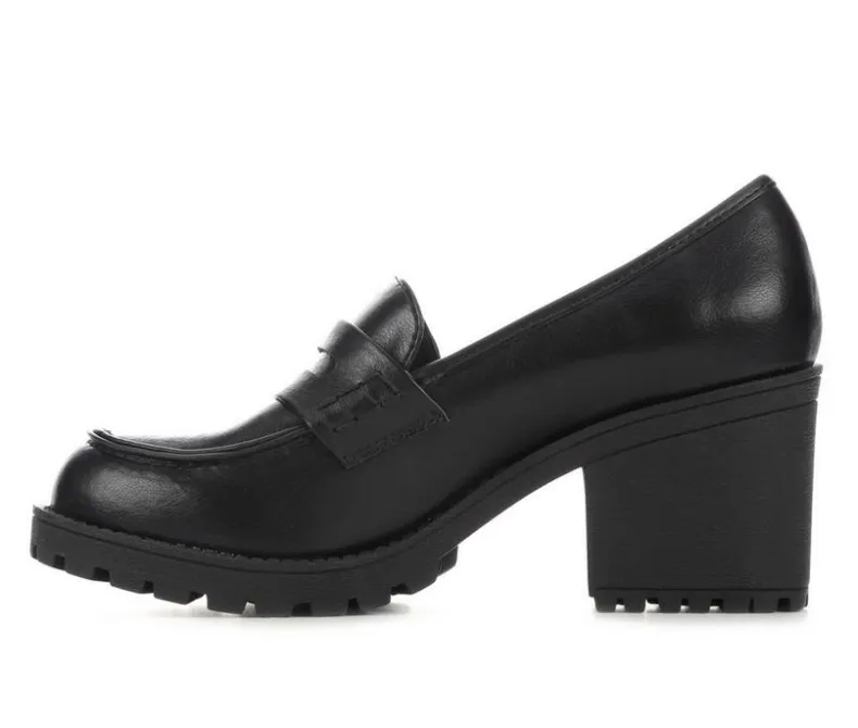 Pumps & Heels|Loafers & Oxfords>Soda Women's Kinder Heeled Loafers