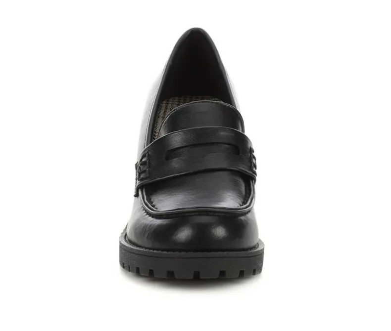 Pumps & Heels|Loafers & Oxfords>Soda Women's Kinder Heeled Loafers