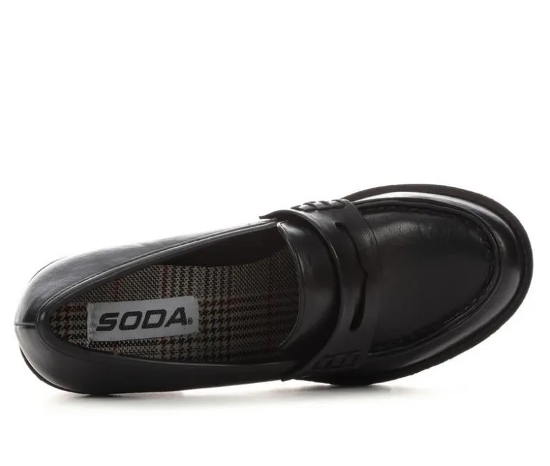 Pumps & Heels|Loafers & Oxfords>Soda Women's Kinder Heeled Loafers