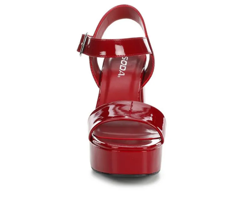 Sandals|Pumps & Heels>Soda Women's Macey-S Heeled Sandals