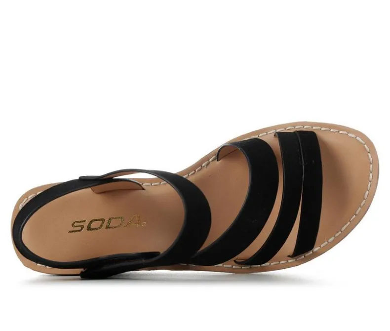 Sandals>Soda Women's Sheet-S Wedge Sandals