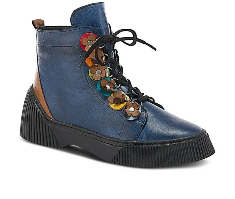 Lace Up>SPRING STEP Women's Yeba Lace Up Booties