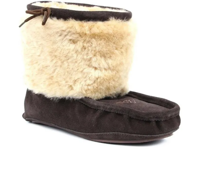 Cozy>Superlamb Women's Navajo Moccasin Slipper Booties