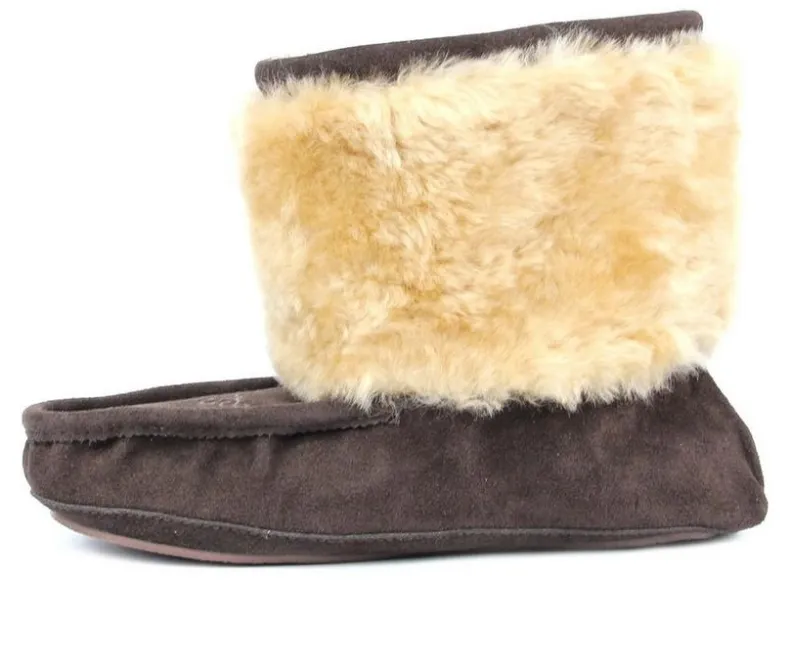 Cozy>Superlamb Women's Navajo Moccasin Slipper Booties