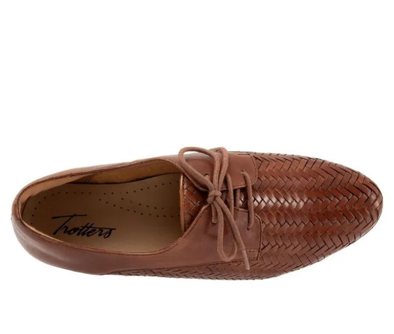 Loafers & Oxfords>Trotters Women's Lizzie Herringbone Oxfords