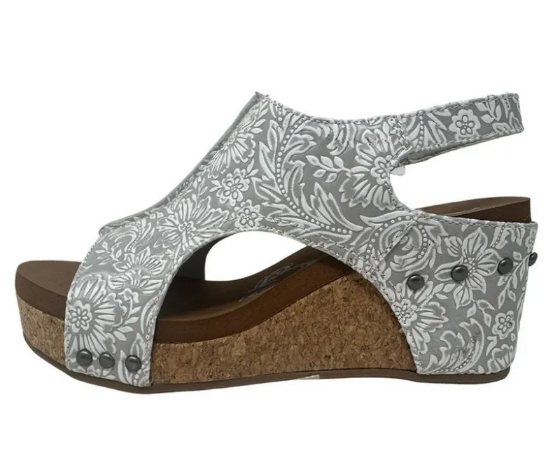 Sandals>Very G Women's Isabella Tooled 2 Wedges