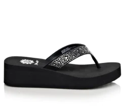 Sandals>Yellow Box Women's Africa Wedge Flip-Flops