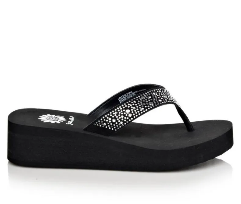 Sandals>Yellow Box Women's Africa Wedge Flip-Flops