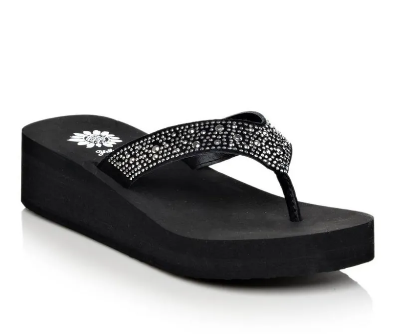 Sandals>Yellow Box Women's Africa Wedge Flip-Flops