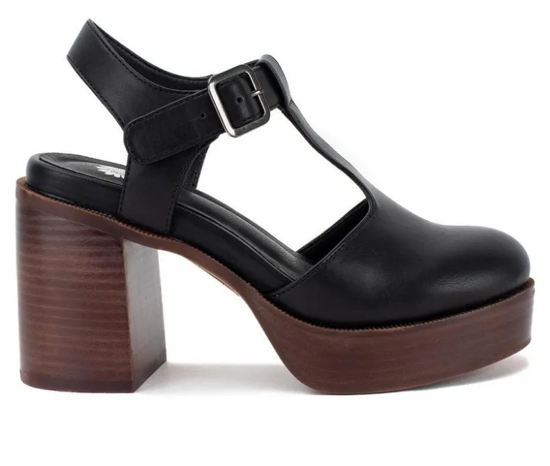 Clogs & Mules>Yellow Box Women's Lubbock Maryjane Platform Clog